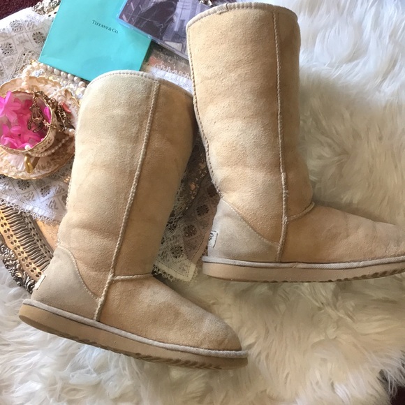 UGG Shoes - UGG Classic Tall Suede Sherpa Rare Vintage Y2k Sand 6 High Warm Boots Knee Cute
